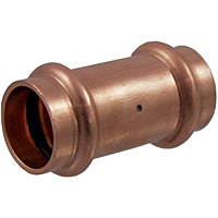 1/2"CPR PRSFT COUPLING W/STOP UPC600-DS/WROT COPPER/PRES FIT