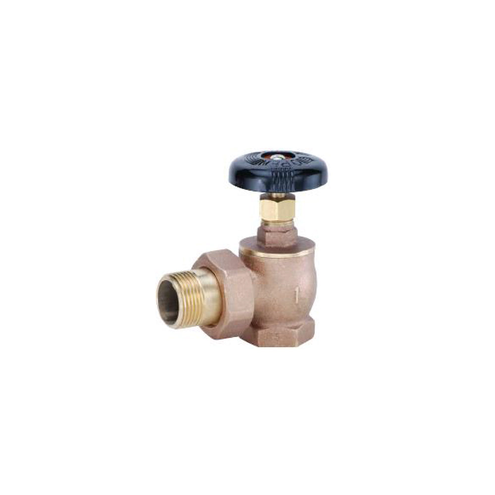 1/2 IN. BARVY STEAM RADIATOR ANGLE VALVE - BRASS, HEAVY PATTERN