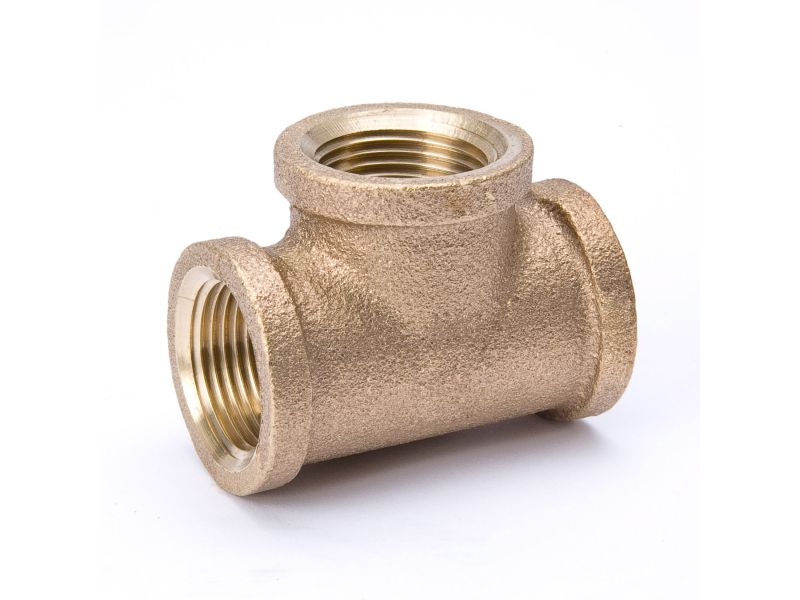 1-1/2"TEE RED BRASS