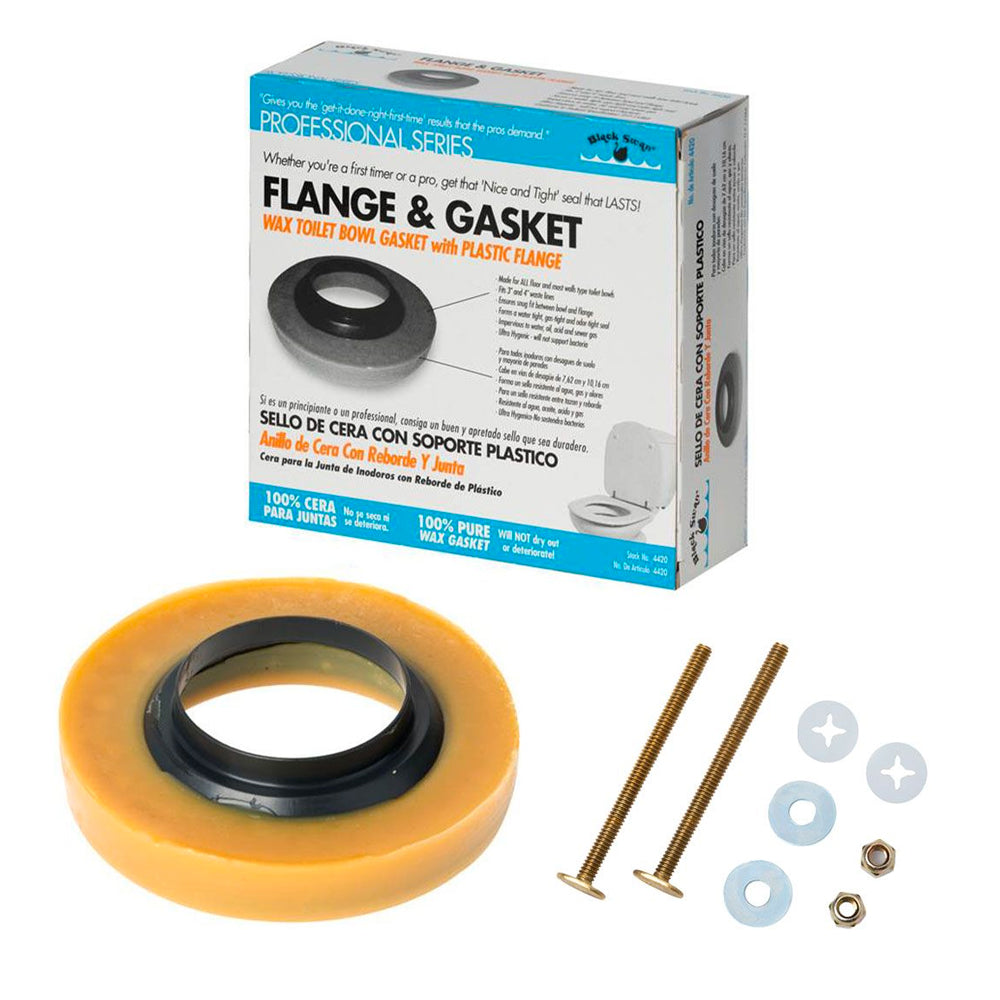 FLANGE & GASKET BOWL/BOLT SET 1/4"x2-1/4"BRS W/NUTS WASHERS