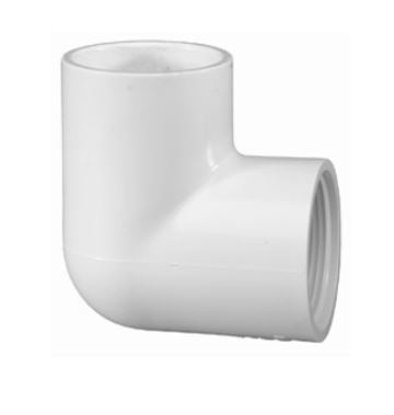 1/2"SxF 90'PVC40 ELBOW PVC SCH40 PLASTIC FITTING