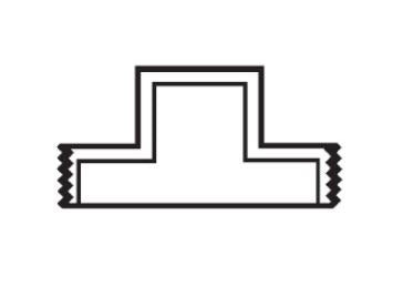 <R> 1-1/4"DWV MPT PLUG-RAISED PVC-DWV PLASTIC FITTING