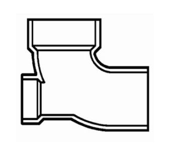 3x3x2"Y W/LT INLET-DWV PVC-DWV PLASTIC FITTING