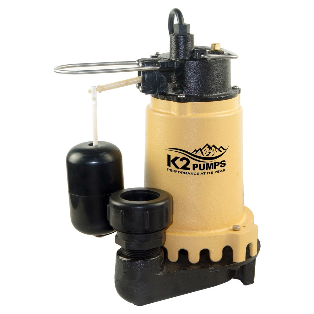 1/3 HP CAST IRON SUMP PUMP WITH SNAP ACTION SWITCH