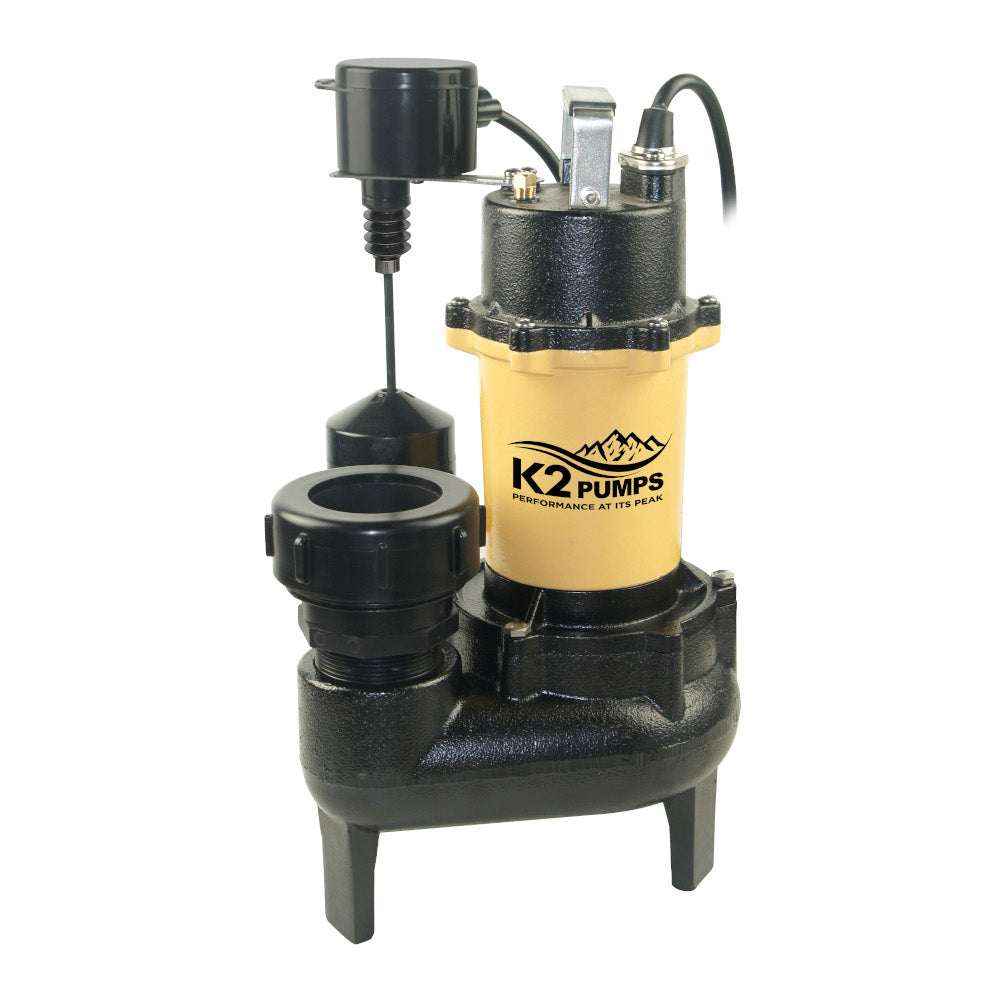 1/2 HP SEWAGE PUMP WITH PIGGYBACK VERTICAL SWITCH