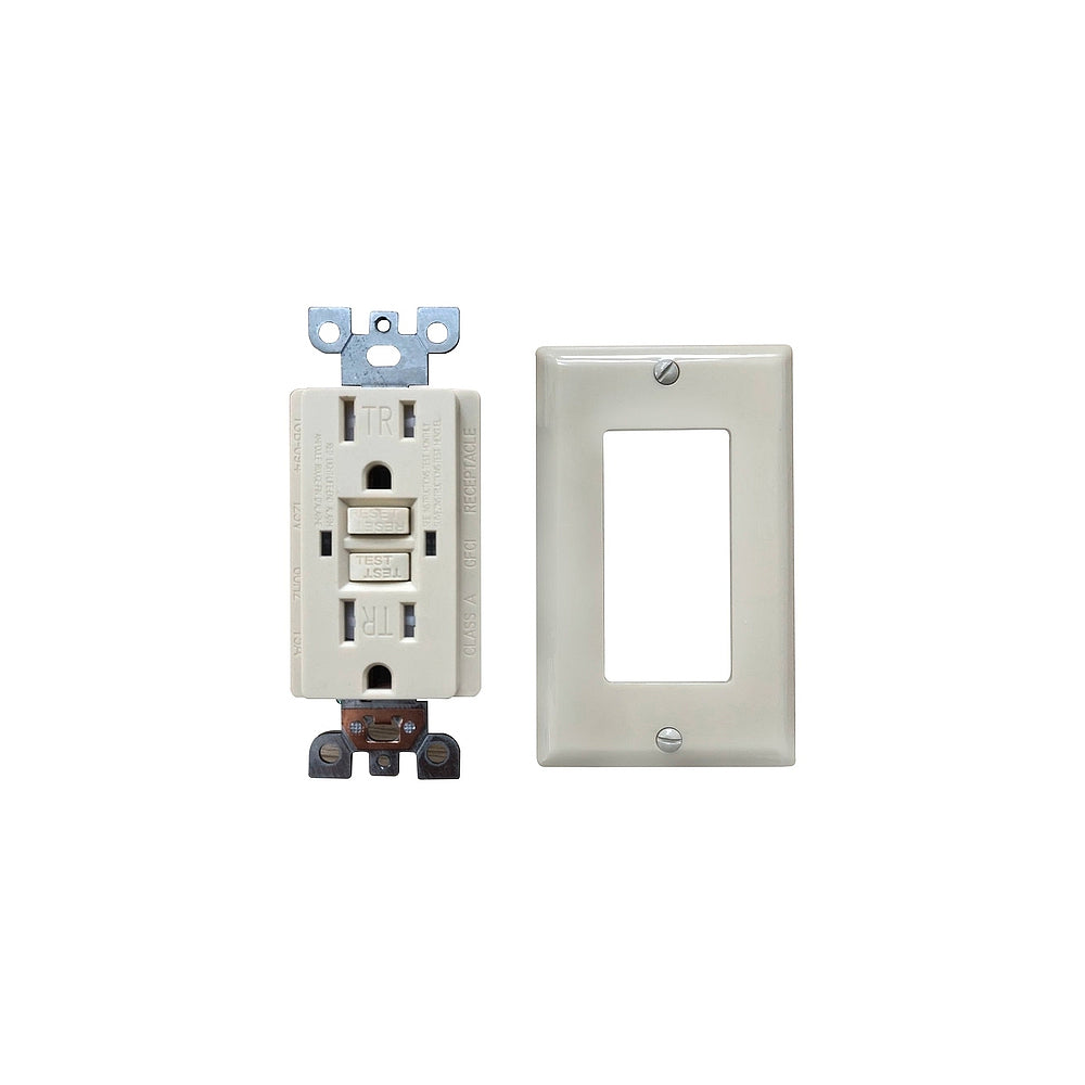 GFCI 15AMP.TAMPER RESISTANT IVORY SELF-TEST