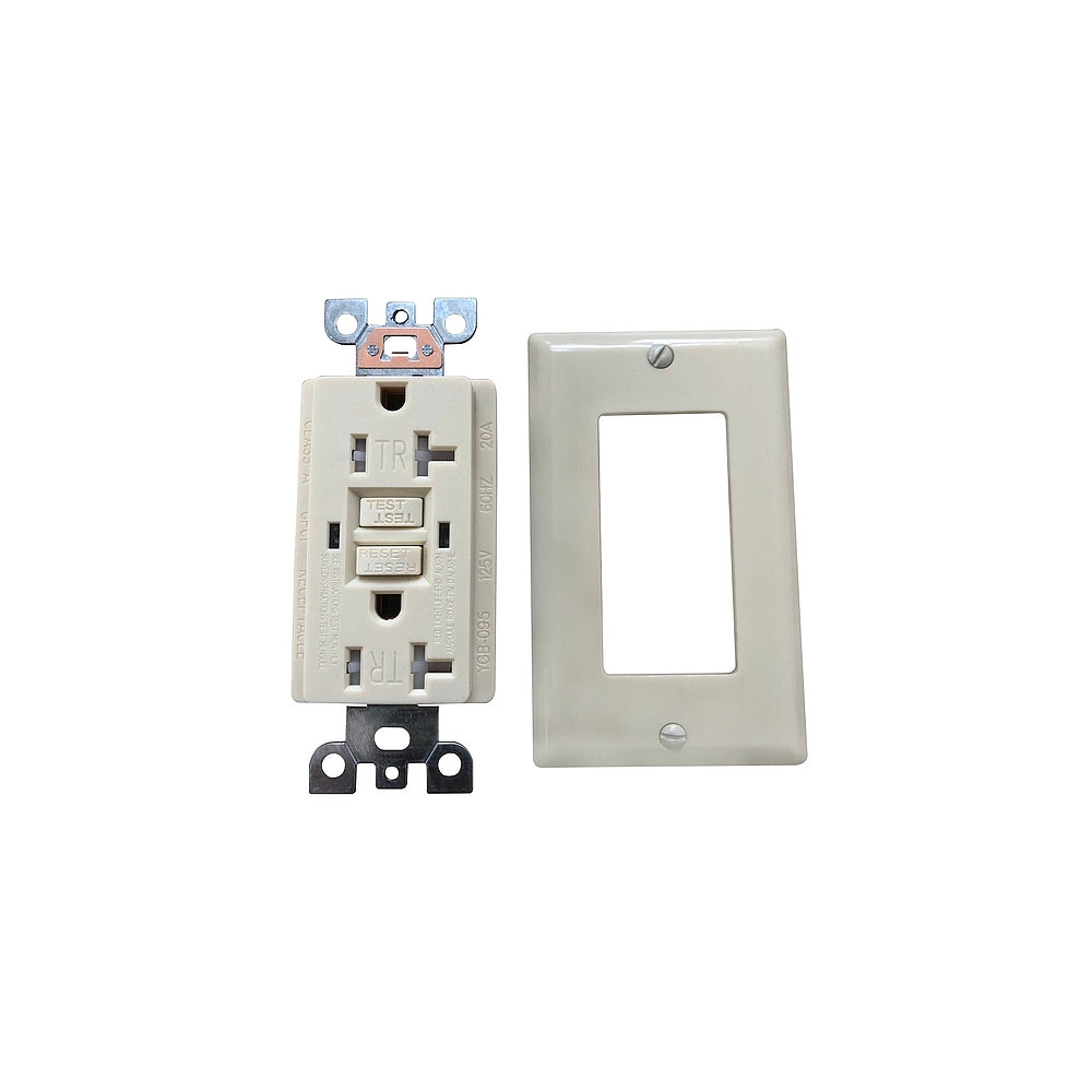 GFCI 20AMP.TAMPER RESISTANT IVORY SELF-TEST