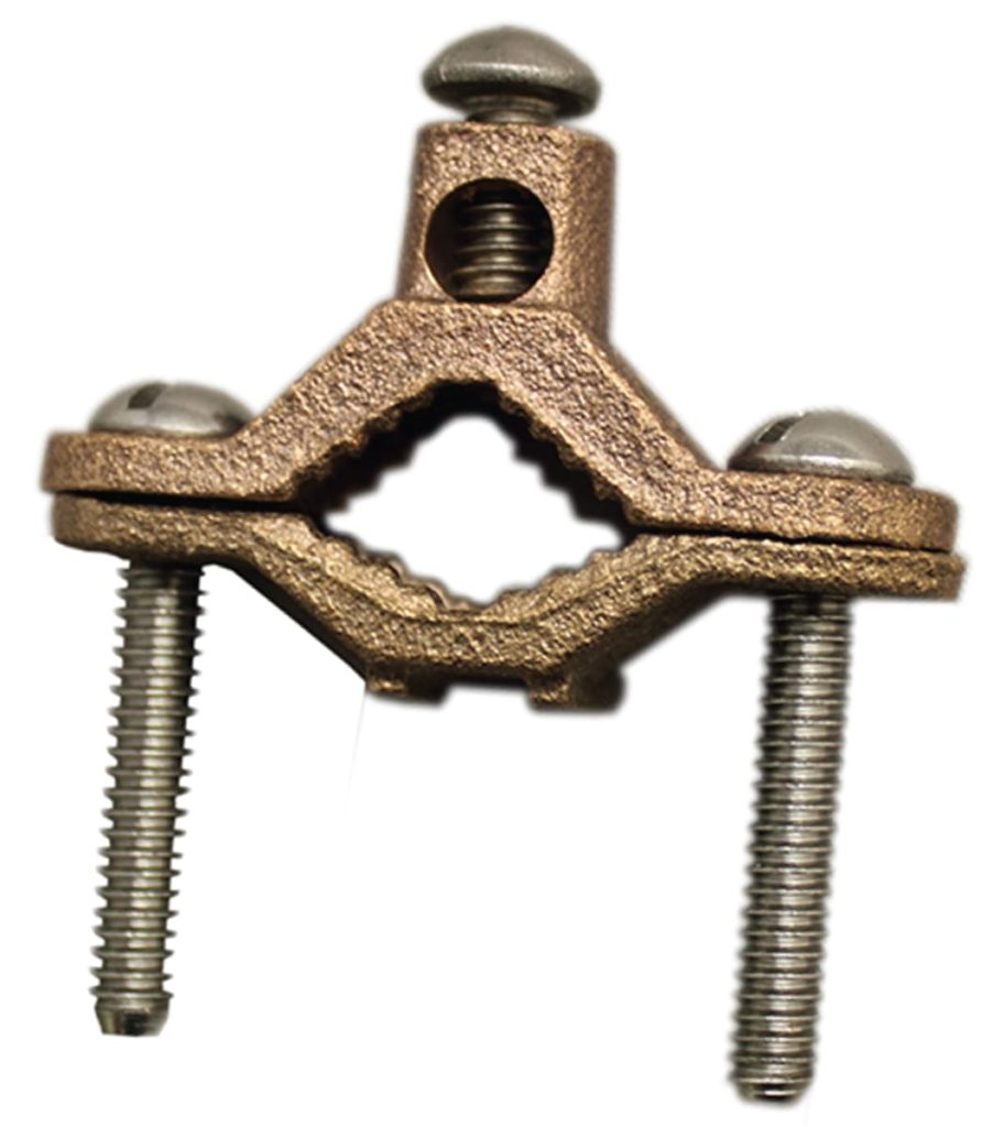 1/2-1" GRD CLAMP/BRONZE-BURIAL#10#2 AWG W/BRONZE SCEW