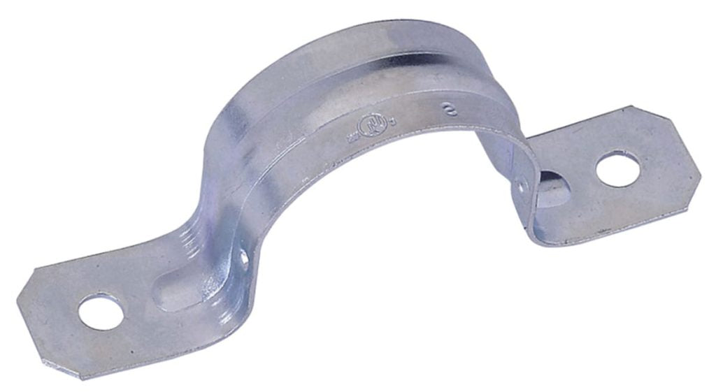 10*3/4"EMT 2HOLE STRAPS STAMPED ZP STEEL