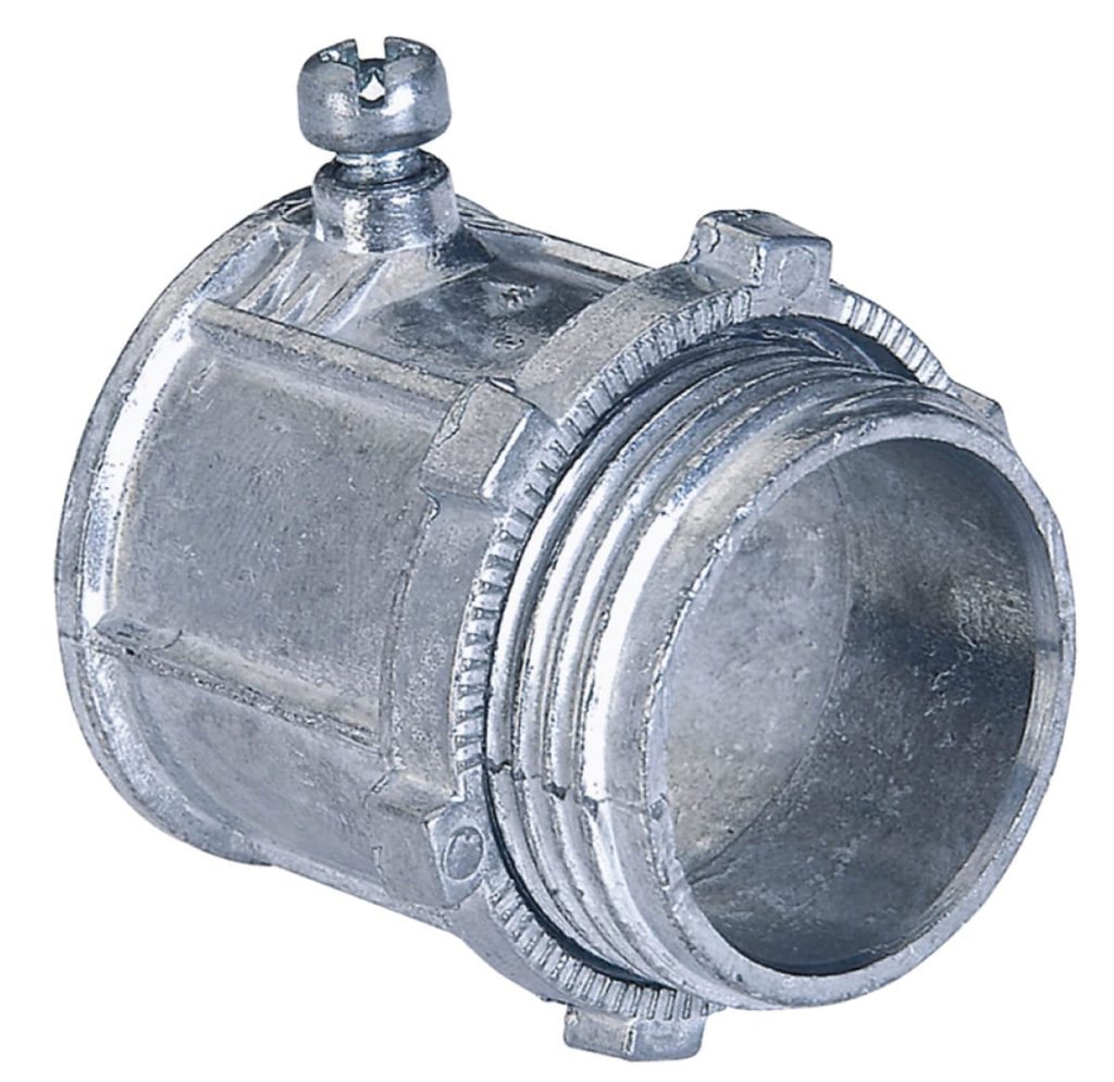 10*1/2"EMT SETSCR CONNECTOR EMT TO BOX/DC ZINC/BAGGED