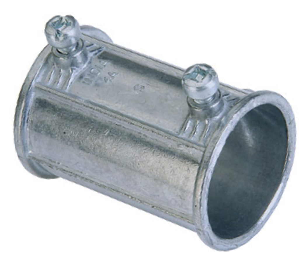10*1/2"EMT S/S COUPLING BAGGEDSET SCREW EMT TO EMT ZINC D/C