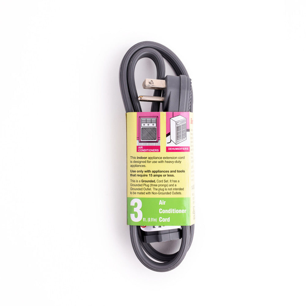 3FT.AIR CONDITIONER CORD UL 15A/125V SPT-3