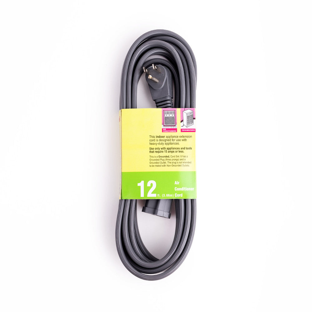 12FT.AIR CONDITIONER CORD UL 15A/125V 1875W SPT3