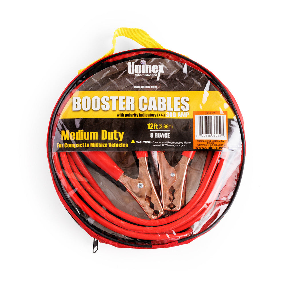 12'8 GAUGE BOOSTER CABLE 300A MEDIUM DUTY
