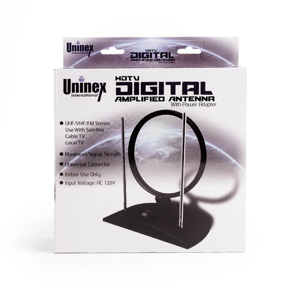 HDTV DIGITAL AMPLIFIED ANTENNAW/POWER ADAPTER INDOOR USE