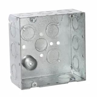 4 11/16" SQ BOX 2-1/8" DEEP 1/2" +3/4 " KO