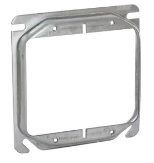 4"SQ 2DEV 1/2" COVER PLASTIC RING