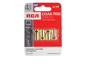 RG6 CONNECTORS 2 CRIMP HD CRIMP-ON STYLE