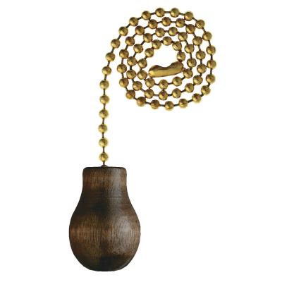 DRK WOOD KNOB PUL CHAIN