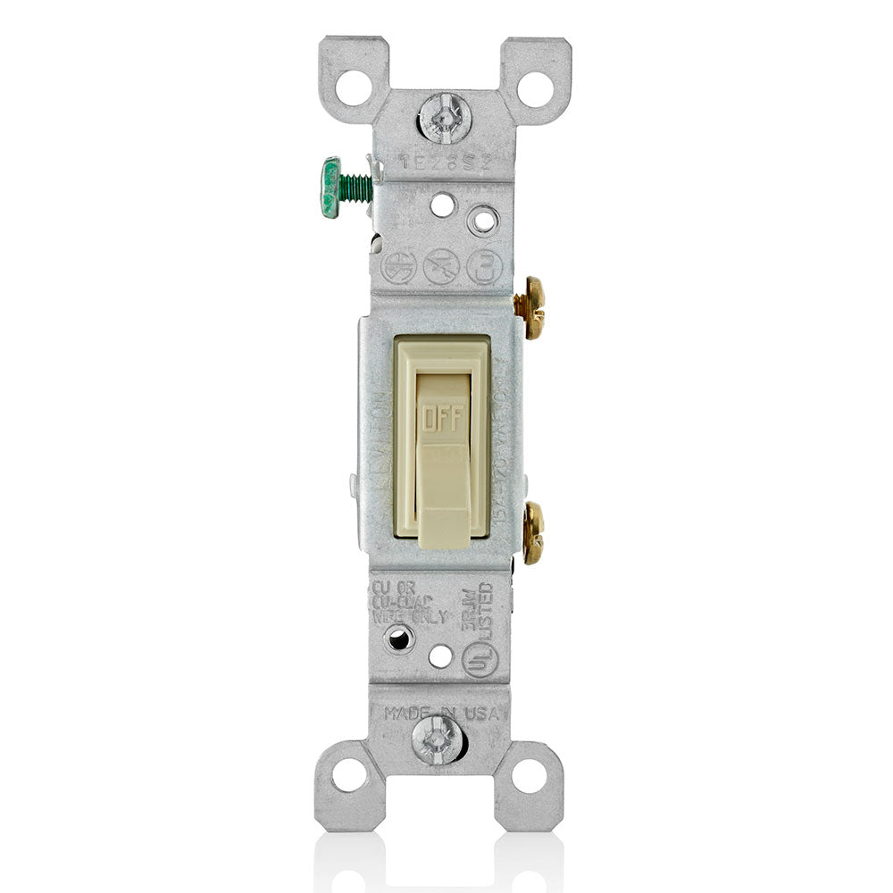 <S> 10PK - 15A 120V IVORY SINGLE-POLE TOGGLE SWITCH