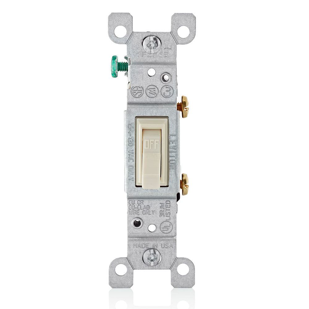 S/P LA QT TOGL SWITCH-15a 120vLT ALM SGL POLE/TOGGLE/GRD SCR