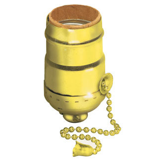 BP PULLCHAIN LAMPHOLDER-BAGGEDSGL CIRCUIT 11/8"IPS W/SS-MEDB