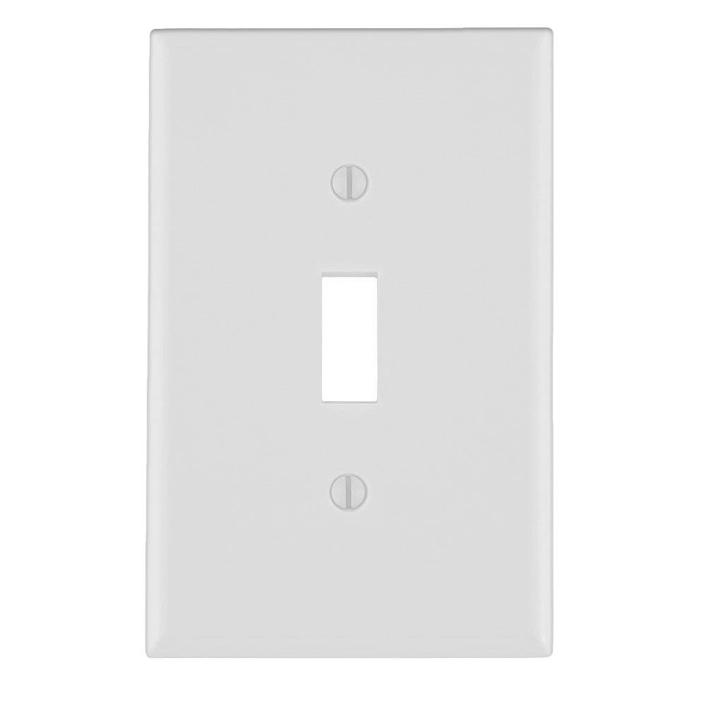 10-PACK 1 GANG TOGGLE SWITCH WALLPLATE WHITE