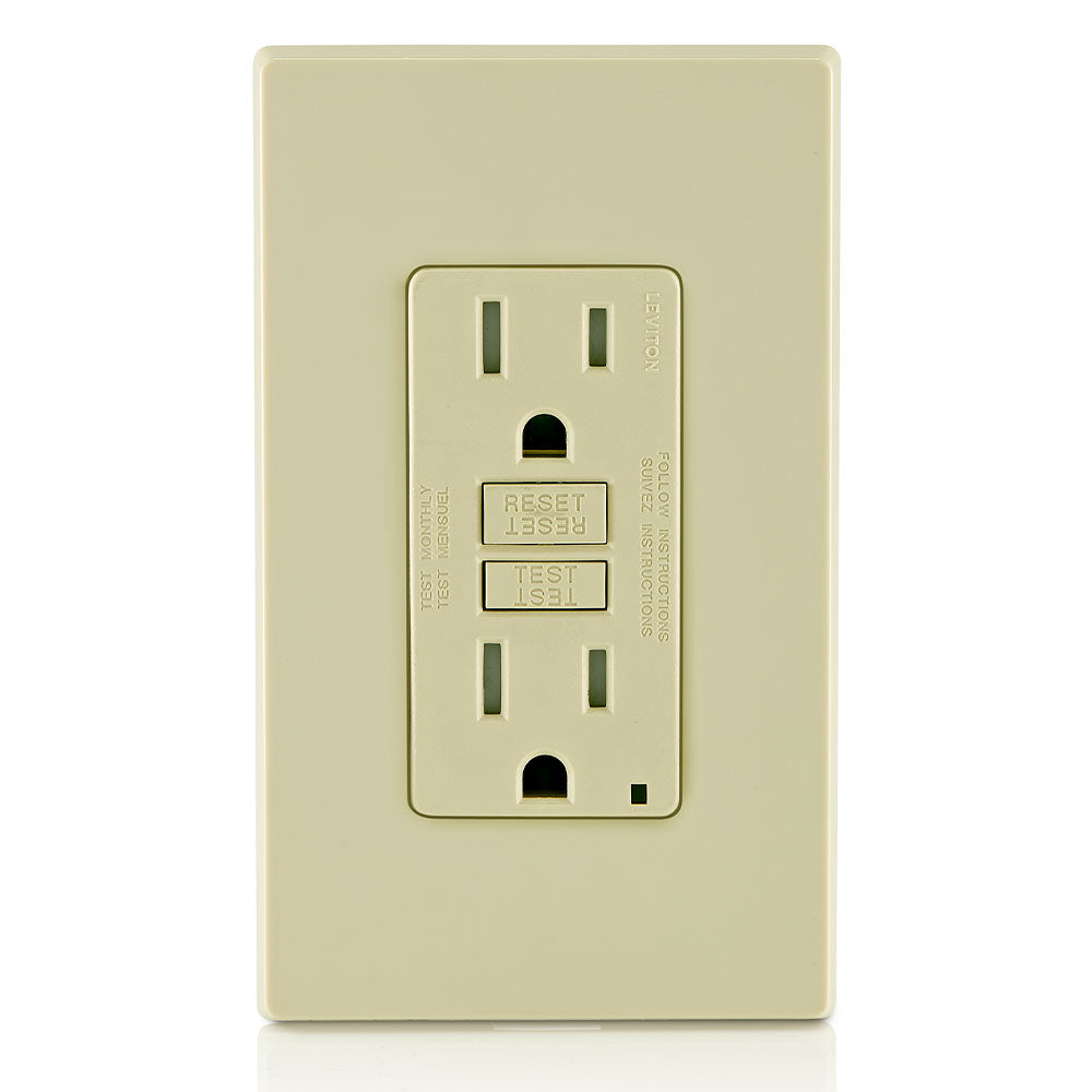 15a S/T IV TR GFCI RECEPTACLE-SELF TEST 20a FEED THRU-IVORY