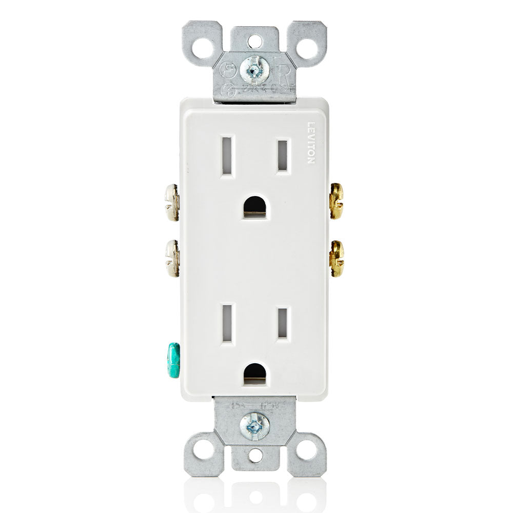 15a WH TR DECO RECEPTACLE-DPLXTAMPER RESISTANT/DUPLEX/WHITE