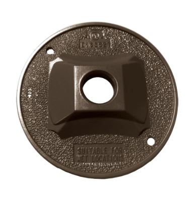 W/P ROUND 1 HOLE COVER-GREY W/GASKET & SCREWS SHRINK WRAP