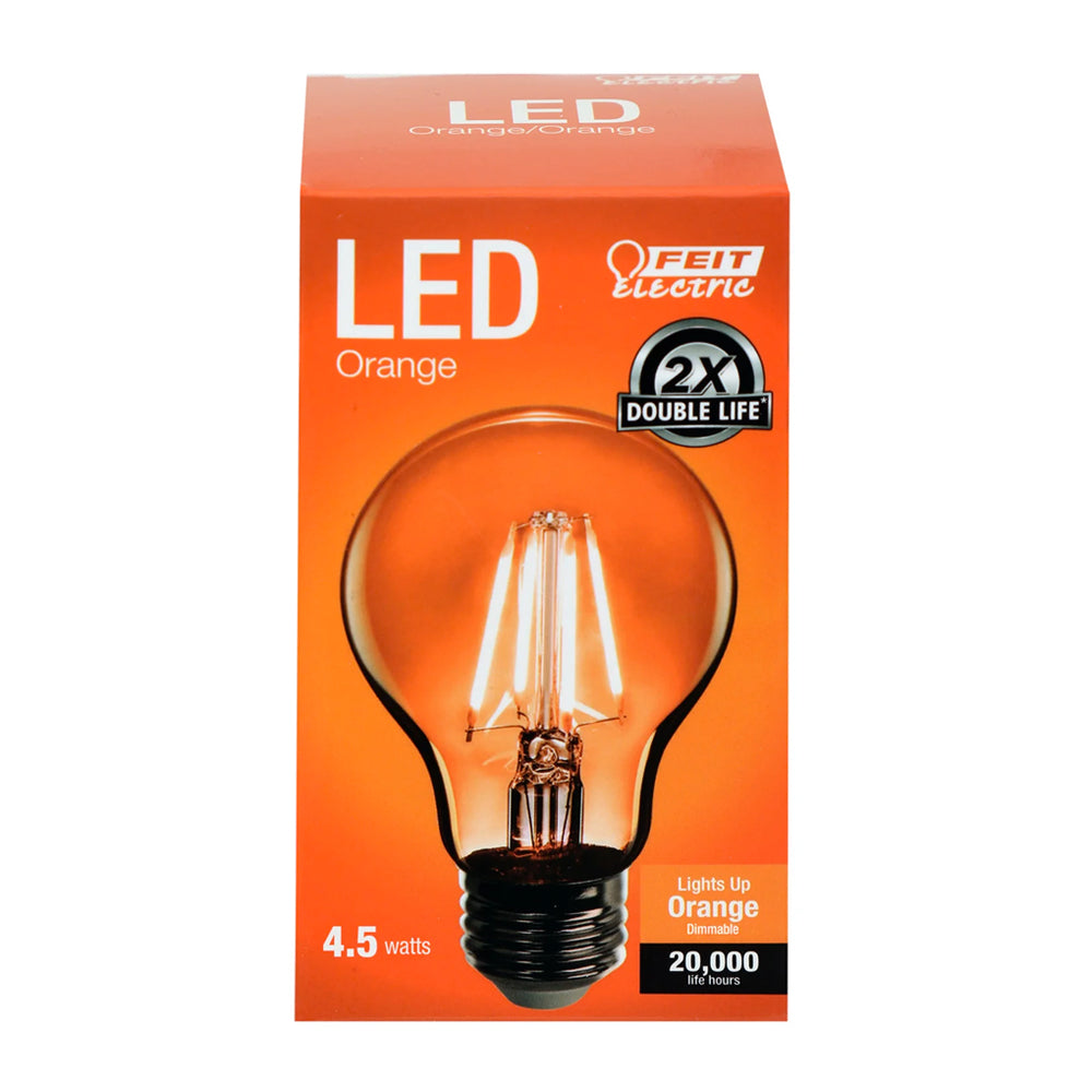 4.5W A19 ORANGE LED FILAMENT LIGHT BULB