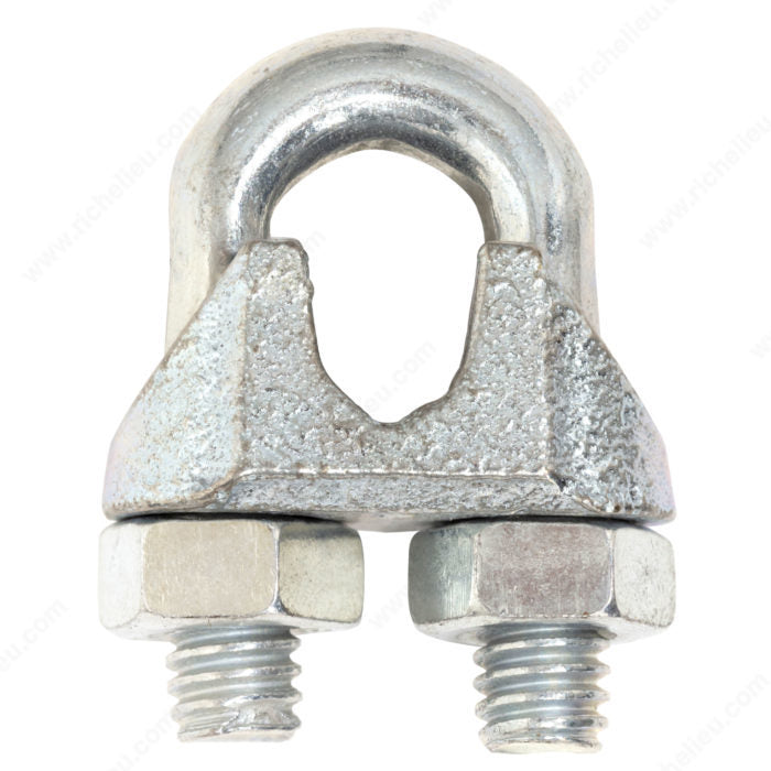 1/4"WIRE ROPE CLIP ZINC PLATEDTWO FACINGS -CARDED