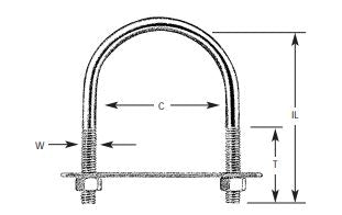 U BOLT 1 1/4" PIPE