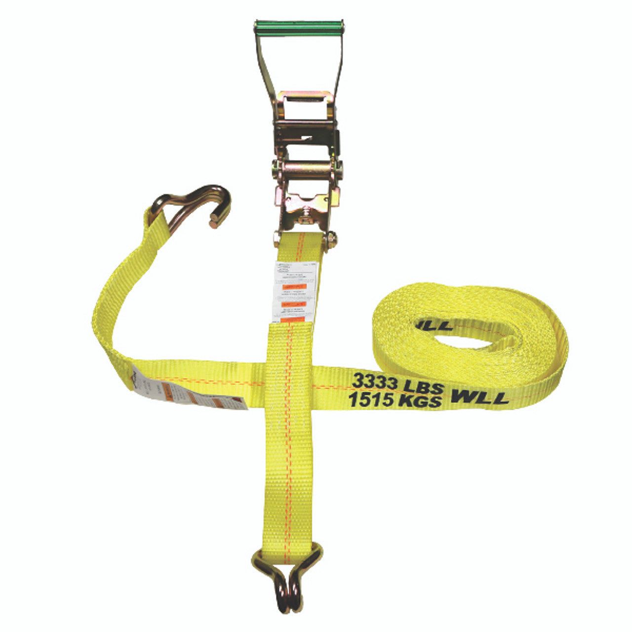 2"x27'RATCHET STRAP-GRAB HOOKS1000# BREAK STR/3333 WORK LOAD