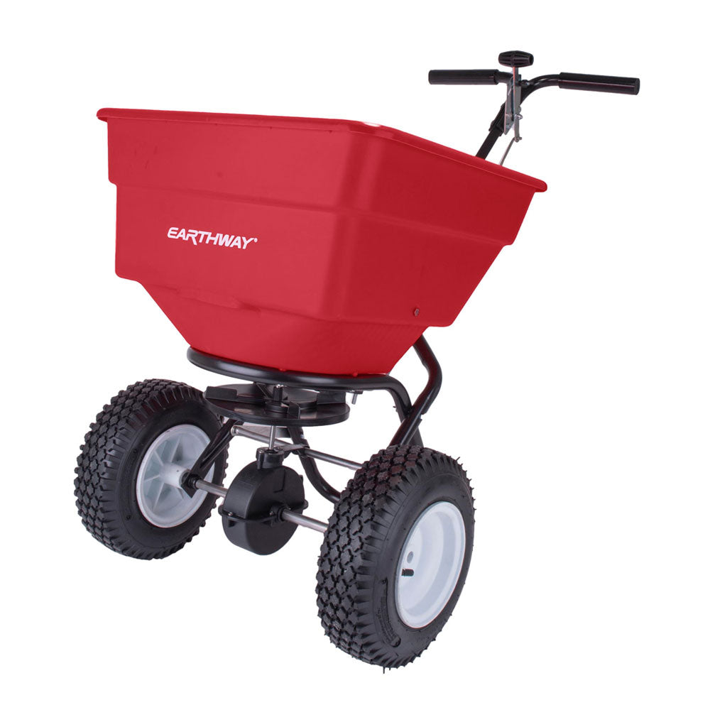 100 POUND COMMERCIAL BROADCAST SPREADER WITH 13 IN. PNEUMATIC WHEELS