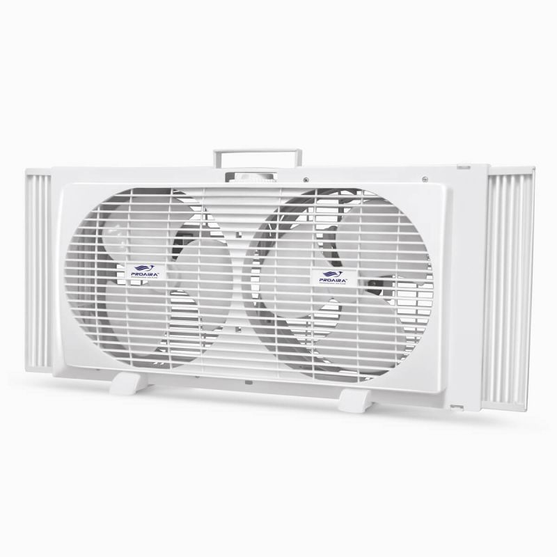 9"TWIN WINDOW FAN 2SP. UL W/REMOTE