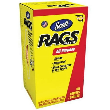 <C> RAGS IN A BOX 85 SHEETS   1.72 CUBES PER CASE