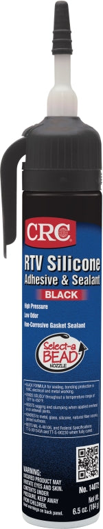 <C> 6.5oz BLK RTV SILI.ADH.&SESILICONE ADH. & SEALANT