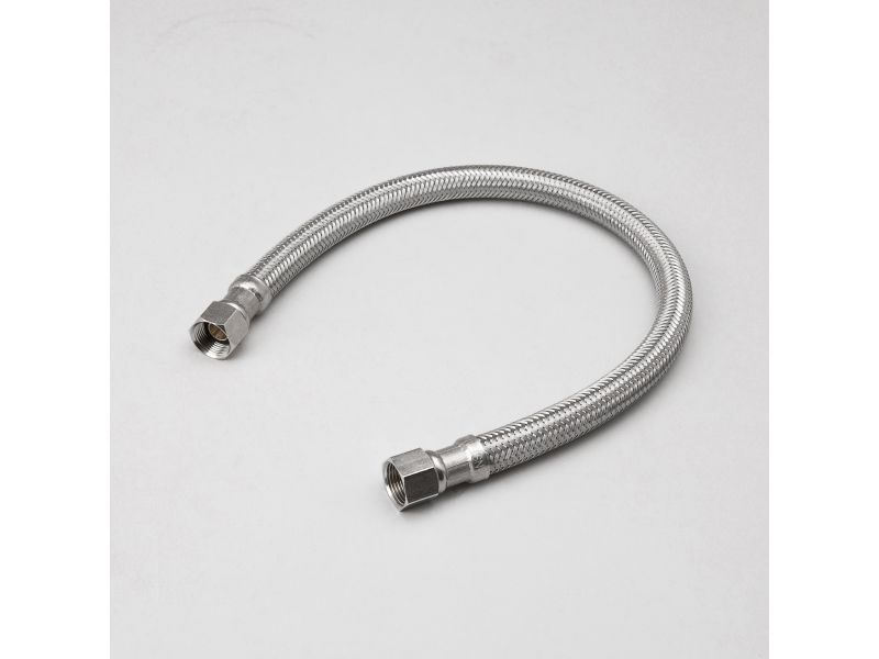 3/8Cx3/8cx12"SS FAUCET CONTR. BRAIDED STAINLESS STEEL