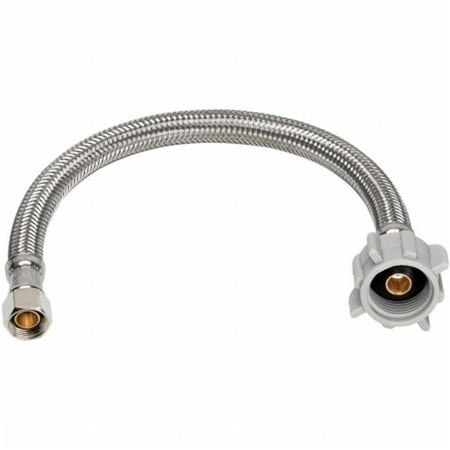 1/2Cx7/8BCx12"SS TOILET CONNTRSS BRAID/BRASS HEX/PLAST NUT