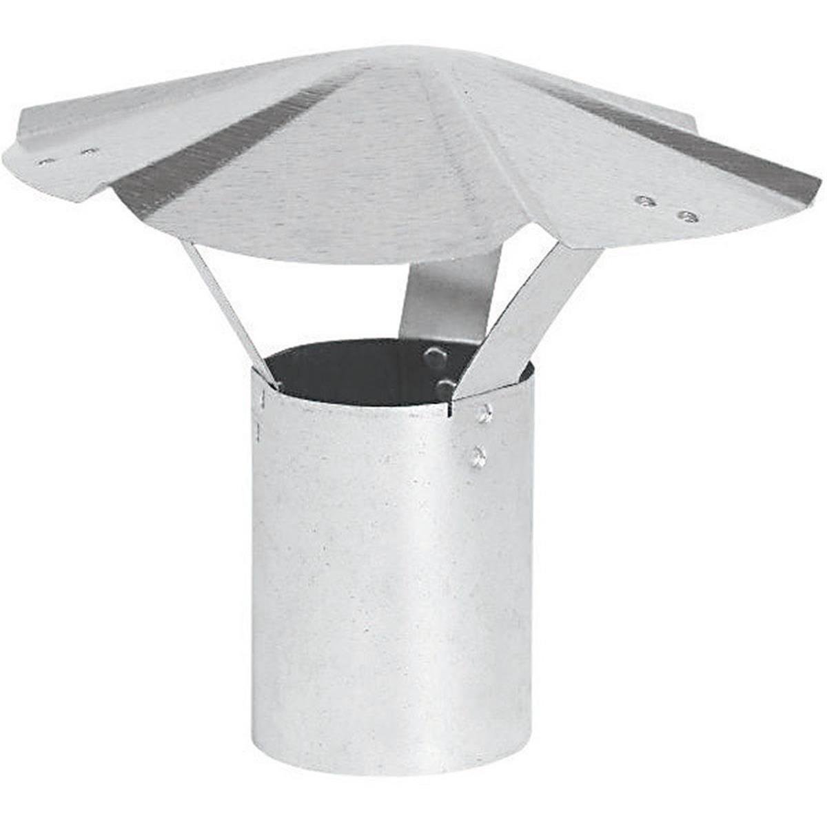 RAIN CAP  4" GALV  28 GA.