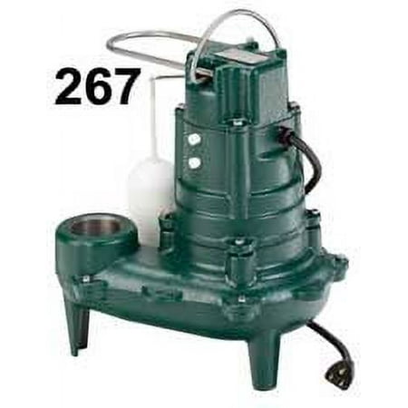 1/2 HP 115V CAST IRON AUTOMATIC SEWAGE PUMP WITH 10 FT. CORD