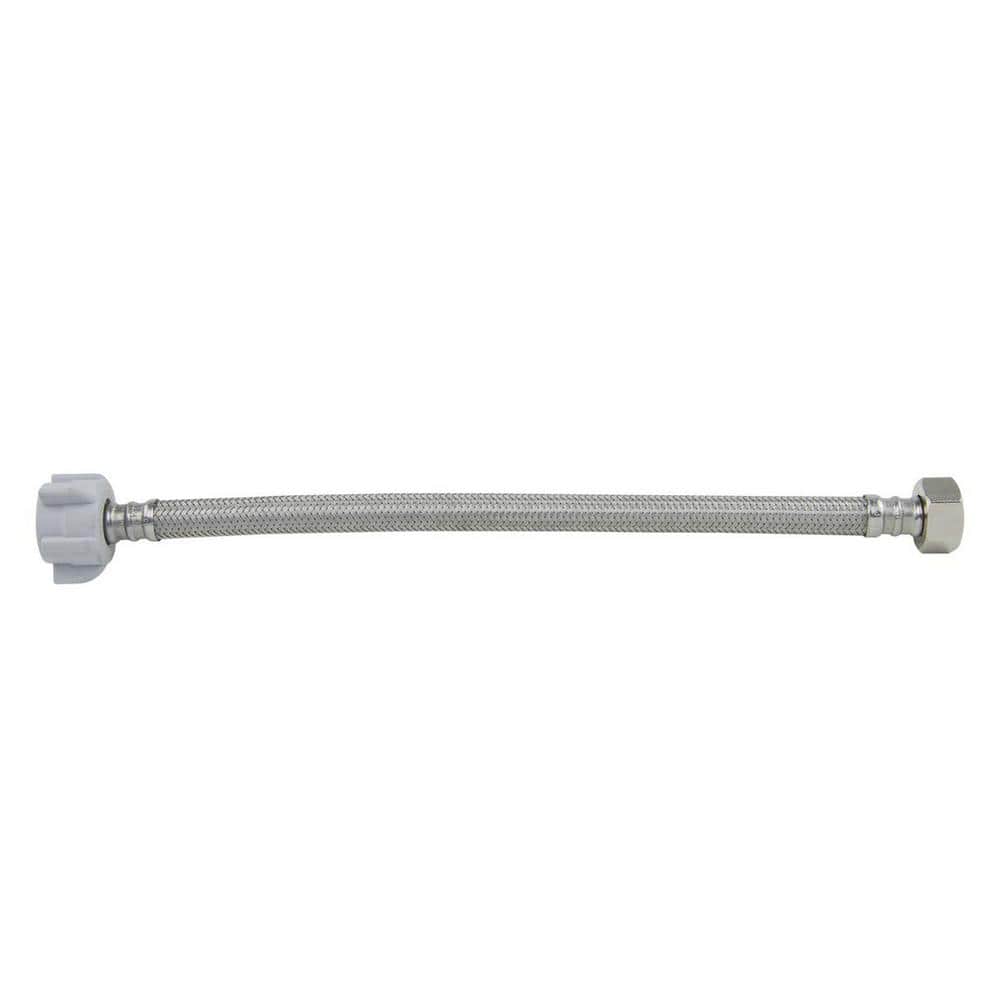 <R> 1/2Cx7/8BCx12"SS TOILET COSS BRAID/BRASS HEX/PLAST NUT