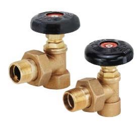 *3/4"HOT WATER RADIATOR VALVE ANGLE PATTERN/BRASS