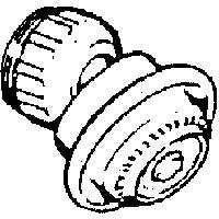 <R> WHT PLAS SWIVEL SPRAY AERA10/BX W/MALE ADAPTER-BAGGED