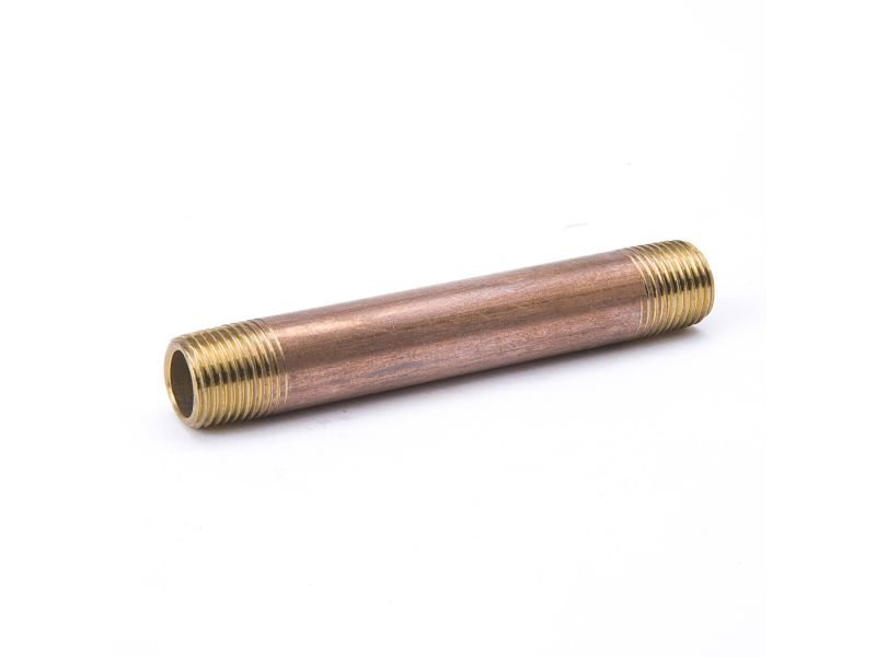 1x2"R/BRASS PIPE NIPPLE       RED BRASS