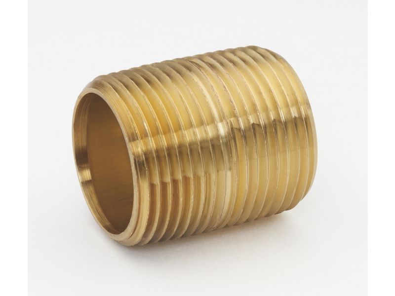 1-1/2x3 BRASS NIPPLE          RED BRASS