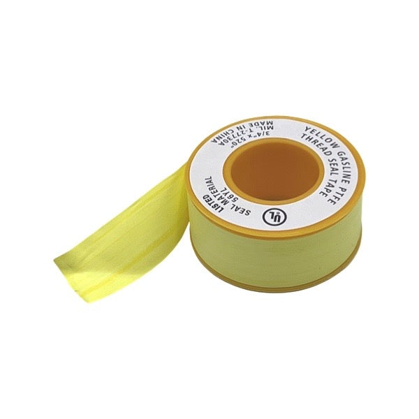 3/4"x520"YELLOW TEFLON TAPE   F/NATURAL GAS PROPAPE OIL