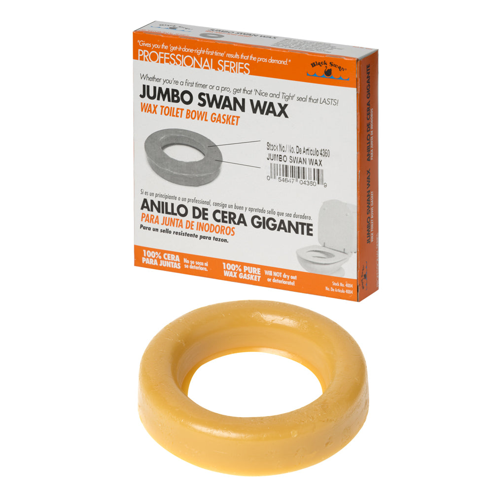 JUMBO TOILET WAX RING 100% WAX