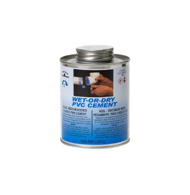 4OZ PVC CEMENT WET OR DRY     BLUE